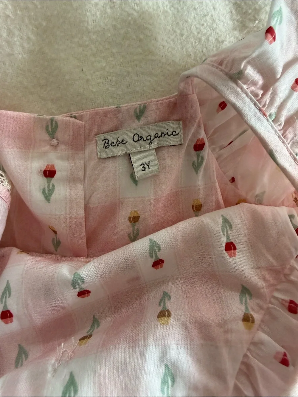 Bebe Organic Pink Bella Dress, 3Y